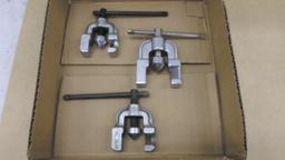 flaring tools clamp/drill, lot of 3 stainless steel