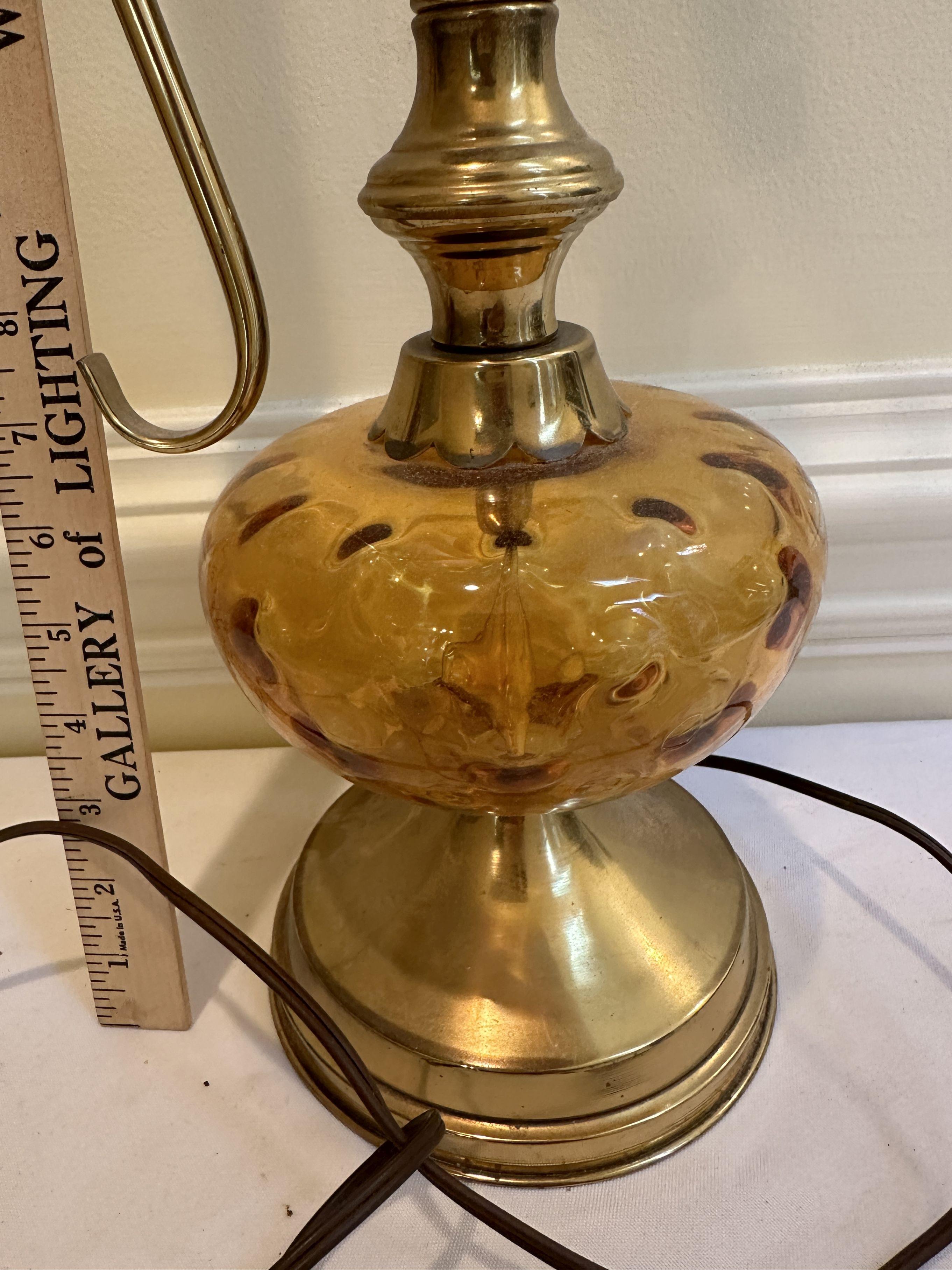Vintage Glass Middle Table Lamp (Local Pick Up Only)