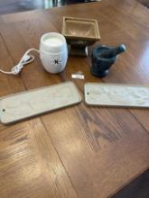 Box Lot/Wax Warmer, Pestle, ETC