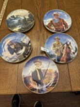 (5) Collectible Plates/The Duke, Mountain Retreat, High Country, ETC