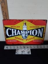 Metal Sign Champion Spark Plugs