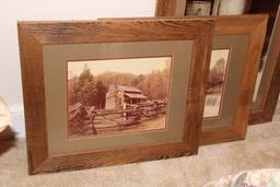 3 Wood Framed Photos