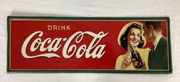 1942 Coca-Cola "Guy/Girl" Metal Sign