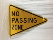 Kansas "No Passing Zone" Reflective Highway Sign