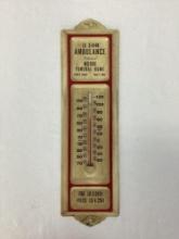 1950's Arnold Moore Funeral Home Thermometer Tulsa, OK