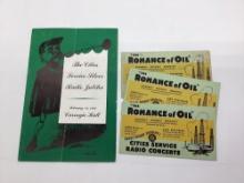 Cities Service "Romance of Oil" Playbill Advertisements