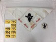 Oklahoma Outlaws Professional Football Bandana, Decals and Pinback