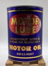 Motor Lube Quart Oil Can Denver Oil Co. OKC