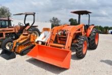 KUBOTA M9960 TRACTOR W/ KUBOTA LA1353 LOADER (SERIAL # 59929) (SHOWING APPX