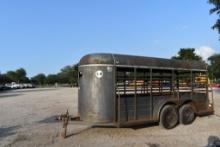 1986 WW 5' X 16' CATTLE TRAILER (VIN # 11WES1620GW137057) (TITLE ON HAND AND WILL BE MAILED CERTIFIE