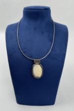 Sterling Silver Mother of Pearl Necklace