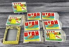 1950s Utah Travel Luggage Decals