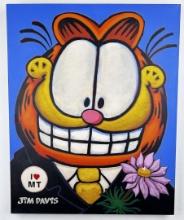 Jim Davis Garfield Oil on Canvas Painting