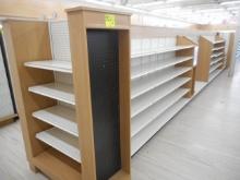 34 FT 2-SIDED WHITE SHELVING WITH 2 END CAPS (PRICED PER FOOT) 60 INCHES TA