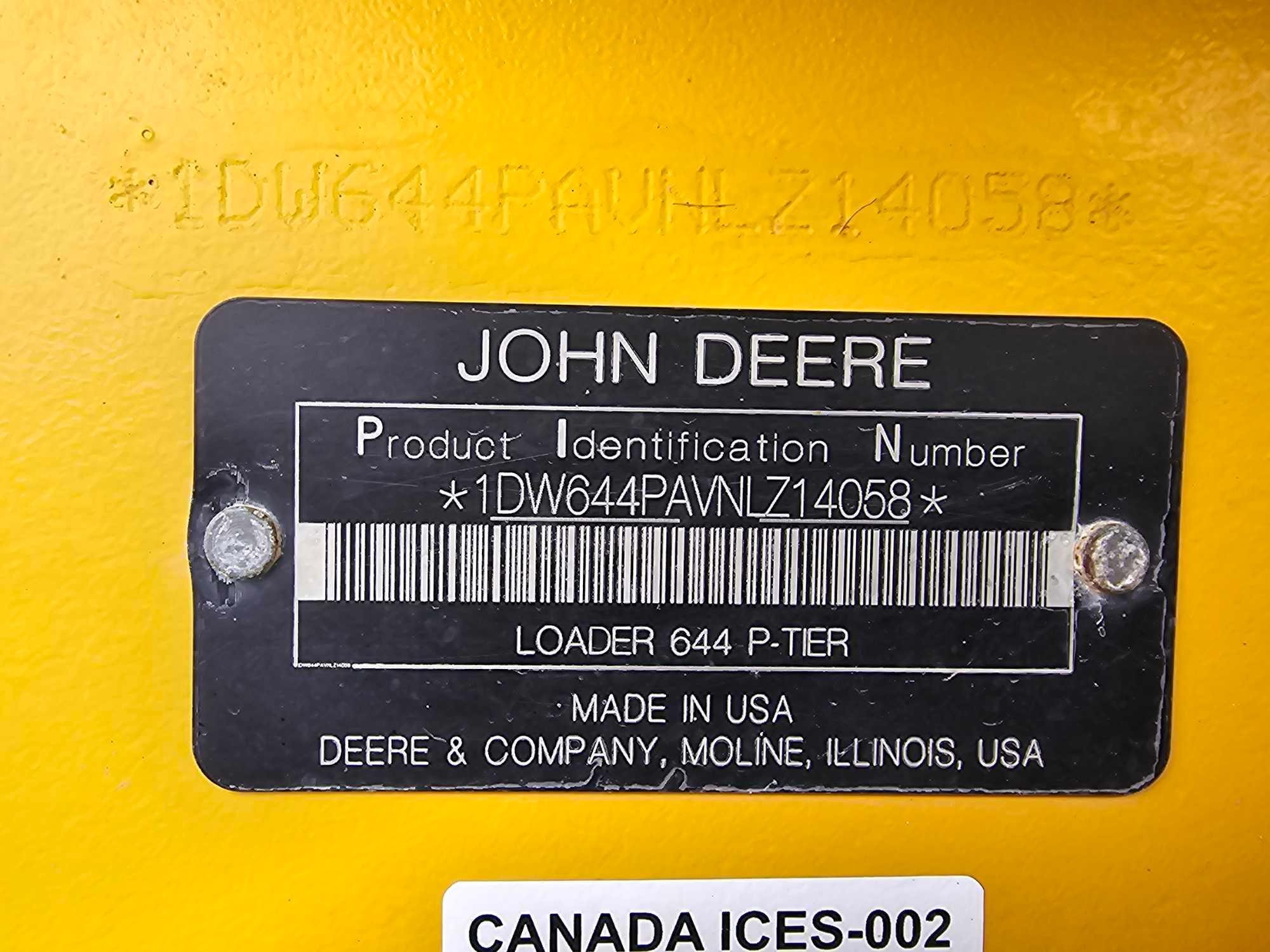 2022 John Deere 644P Wheel Loader