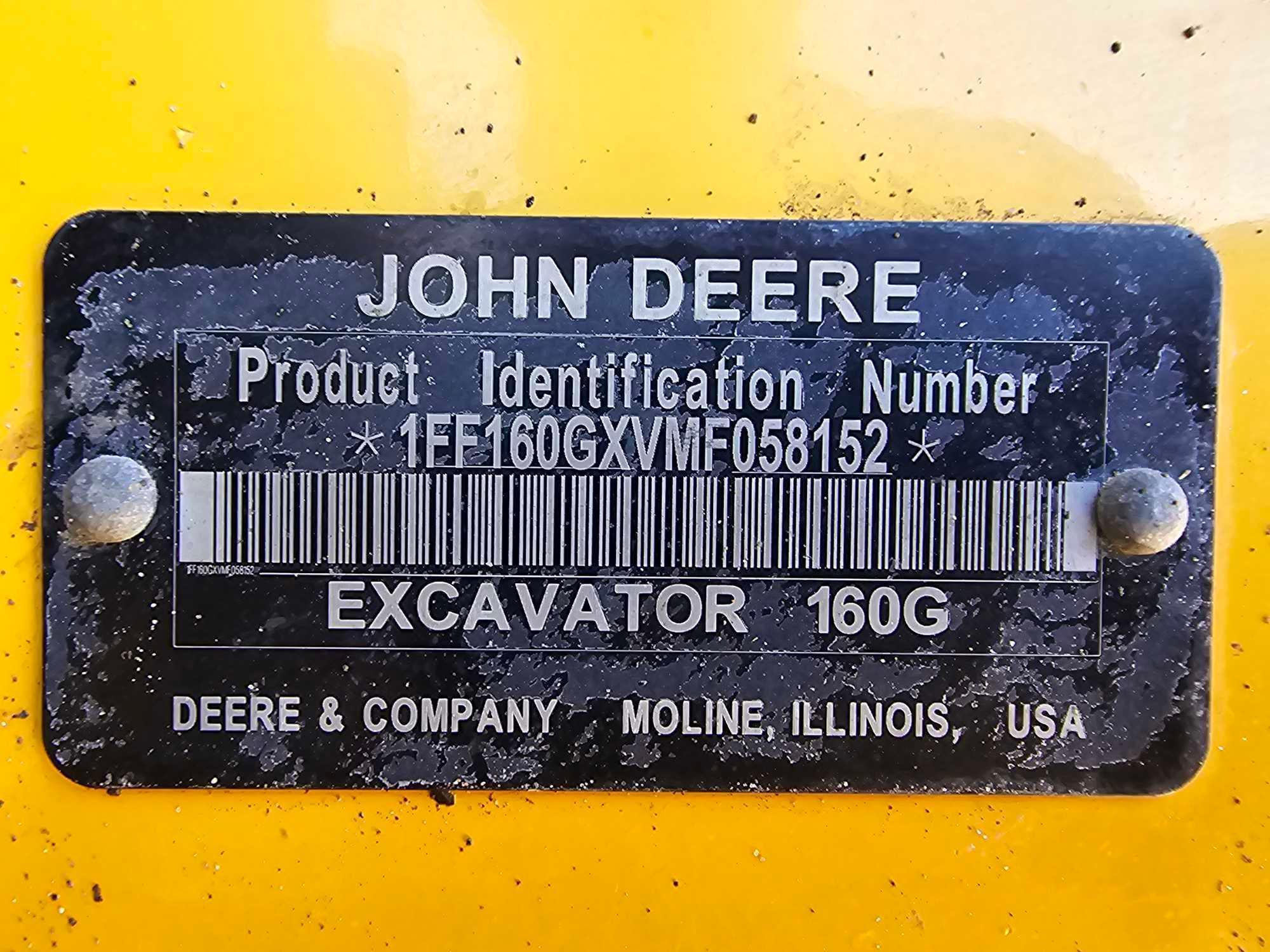 2021 John Deere 160G LC Hydraulic Excavator