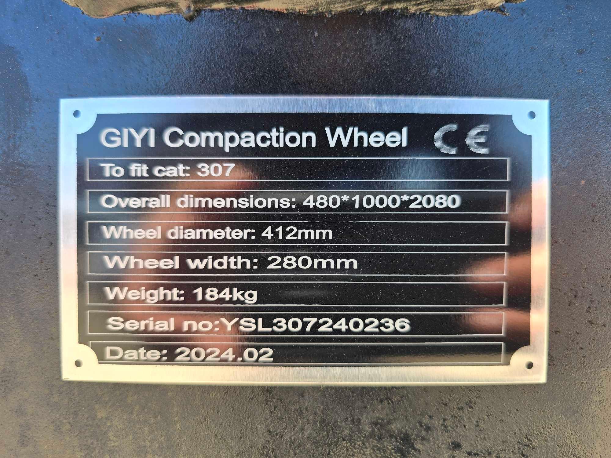 NEW/UNUSED 2024 GIYI...Excavator Compaction Wheel