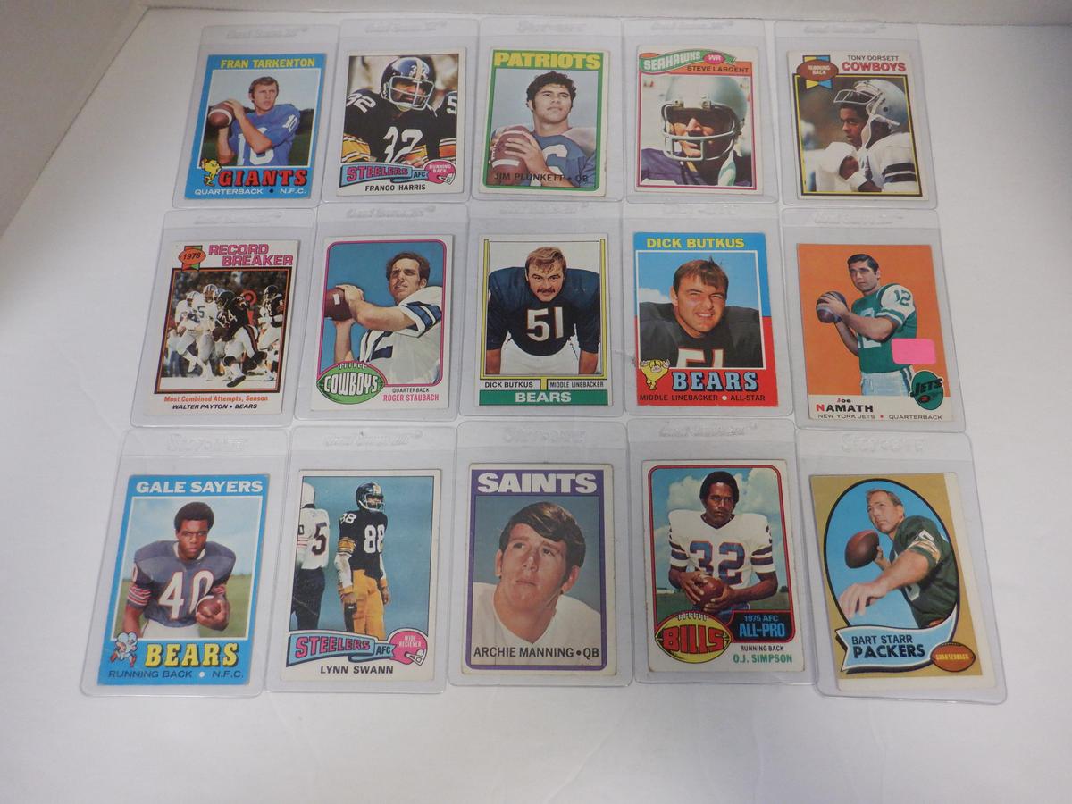 LOT OF 15 STAR FOOTBALL CARDS