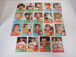 LOT OF 19 1963 TOPPS CLEVELAND INDIANS CARDS