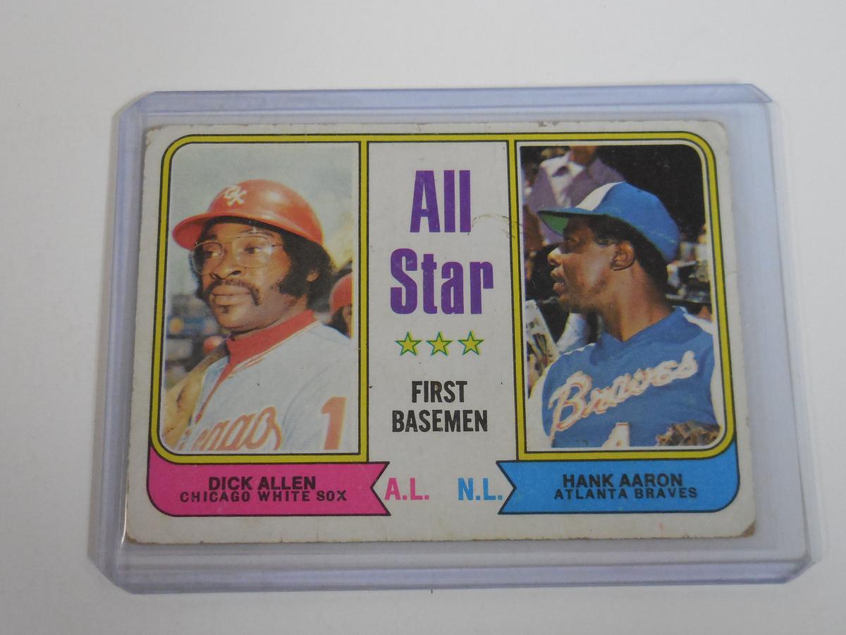 1974 TOPPS BASEBALL #332 DICK ALLEN HANK AARON