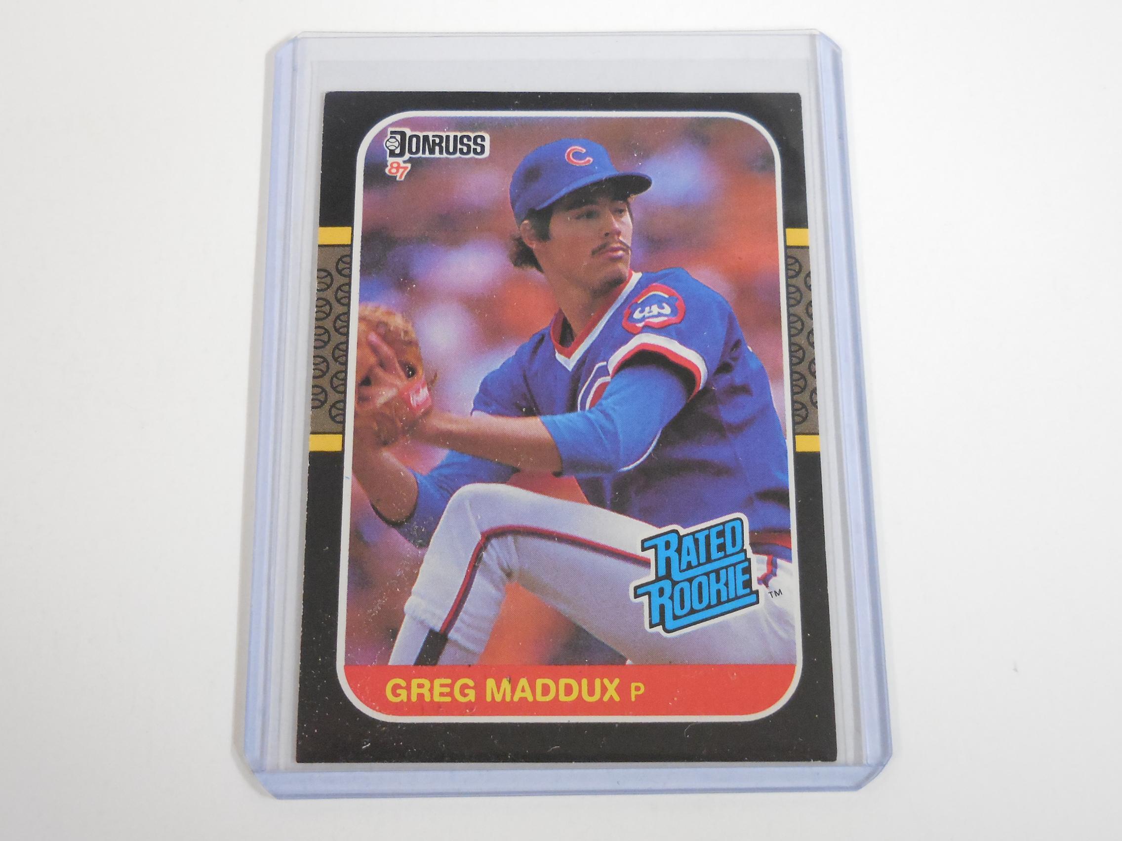 1987 DONRUSS BASEBALL GREG MADDUX RATED ROOKIE CARD CUBS RC