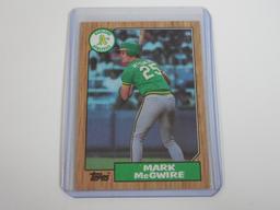 1987 TOPPS BASEBALL MARK MCGWIRE ROOKIE CARD ATHLETICS RC