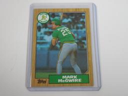 1987 TOPPS BASEBALL MARK MCGWIRE ROOKIE CARD ATHLETICS RC