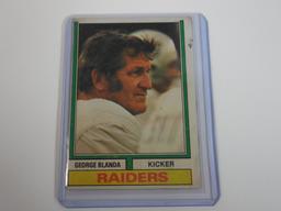 1974 TOPPS FOOTBALL GEORGE BLANDA RAIDERS