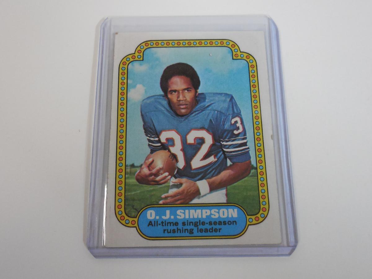 1974 TOPPS FOOTBALL #1 O.J. SIMPSON ALL TIME SINGLE SEASON RUSHING LEADER