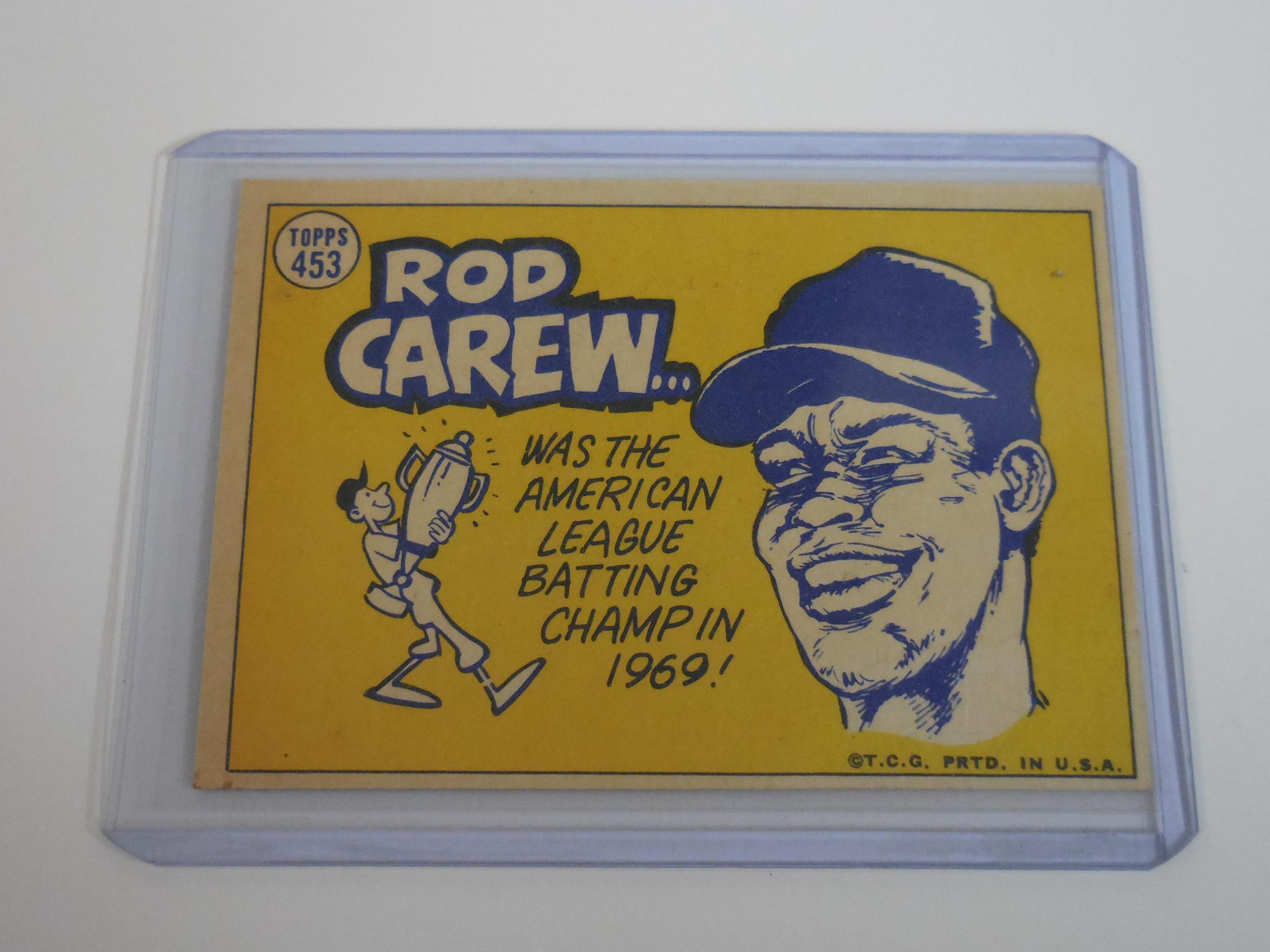 1970 TOPPS BASEBALL #453 ROD CAREW ALL STAR VINTAGE