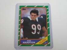 1986 TOPPS FOOTBALL #22 DAN HAMPTON CHICAGO BEARS