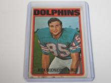 1972 TOPPS FOOTBALL #43 NICK BUONICONTI MIAMI DOLPHINS