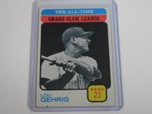 1973 TOPPS #472 LOU GEHRIG ALL TIME LEADERS GRAND SLAMS NEW YORK YANKEES