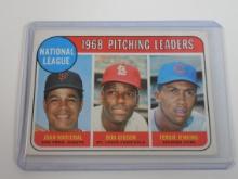 1969 TOPPS BASEBALL JUAN MARICHAL BOB GIBSON FERGUSON JENKINS NL PITCHING LEADERS