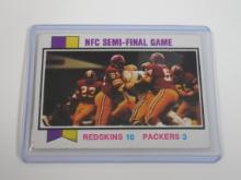 1973 TOPPS FOOTBALL REDSKINS VS PACKERS NFC SEMI-FINAL GAME