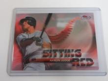 2018 TOPPS FINEST AARON JUDGE SITTING RED NEW YORK YANKEES
