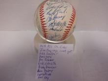 1980'S CHICAGO CUBS SIGNED BASEBALL. LEE SMITH, RICK SUTCLIFFE, DON ZIMMER, LARRY BOWAN & OTHERS