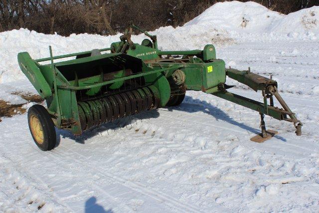 JD 14T SMALL SQUARE BALER, ALWAYS SHEDDED