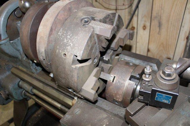 ROCKFORD TURNING LATHE, APPROX 3' BED,