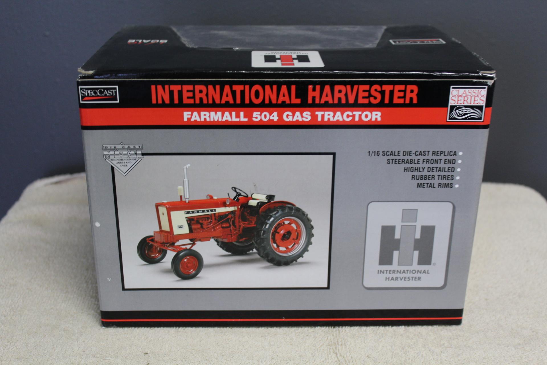 1/16 FARMALL 504 GAS TRACTOR, HIGHLY DETAILED,