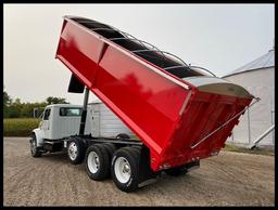 ***1999 International 4900 Tandem Axle Grain Truck, 102" x 20' Long Box x 60" Sides, Pusher Axle