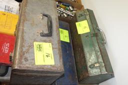 TWO TOOLBOXES WITH MISCELLANEOUS TOOLS