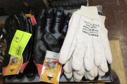 ASSORTED RUBBER AND COTTON GLOVES