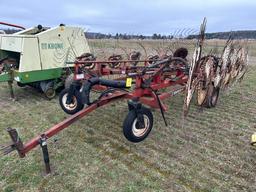 H&S 12 Wheel Bi-Fold Hay Rake With Hydraulic Fold