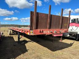 1989 Dorsey 96” X 45’ Flatbed Trailer Adjustable Tandem Axles