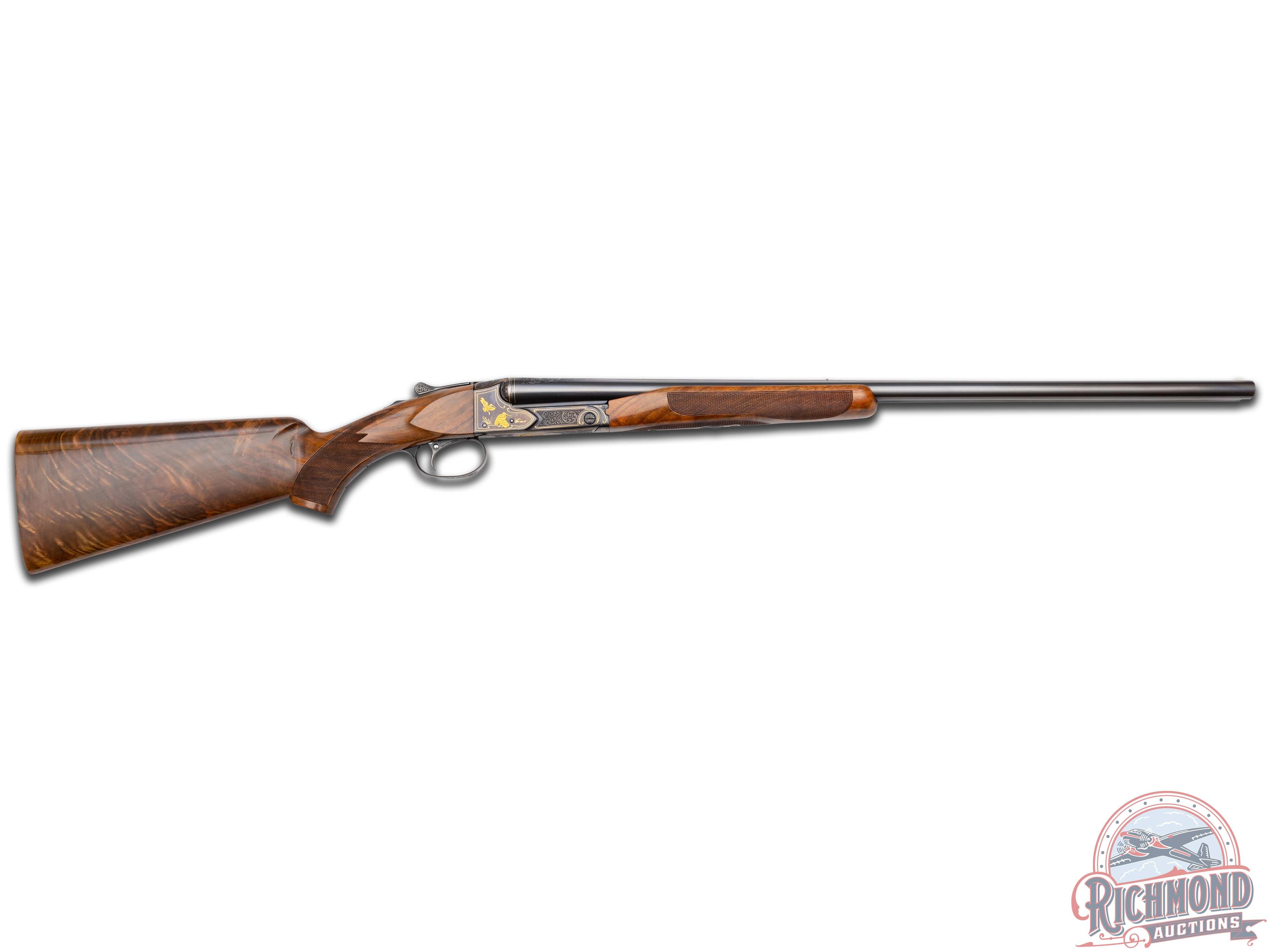 Superb Engraved 1937 Winchester Model 21 Skeet 20 Gauge Double Barrel Shotgun by Gino Cargnel