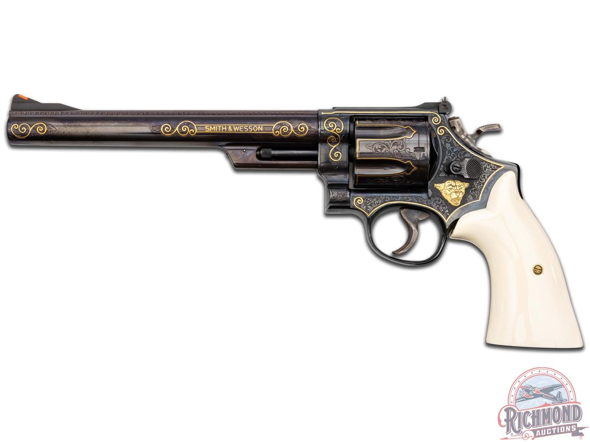 Exquisitely Engraved & Gold Inlay Smith & Wesson 29-2 .44 Mag Double Action Revolver