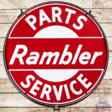 Rambler Parts Service 42" DS Porcelain Sign w/ Ring