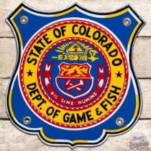 State of Colorado Dept of Game & Fish SS Porcelain Shield Sign