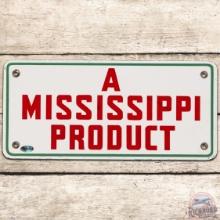 Southland A Mississippi Product Gasoline SS Porcelain Pump Plate Sign